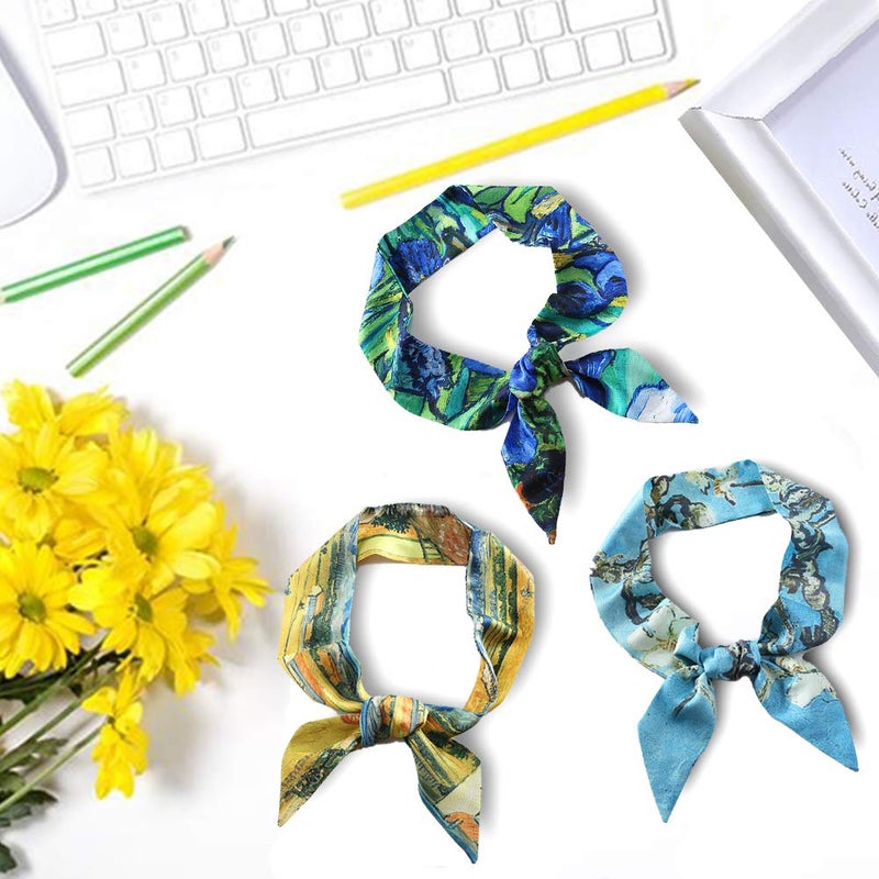 AUHOKY 6Pcs Bag Handbag Handle Ribbon Scarf Hair Band Neckerchief(6 Styles,A) - Image 4